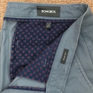 Bonobos slim straight chinos. Light blue